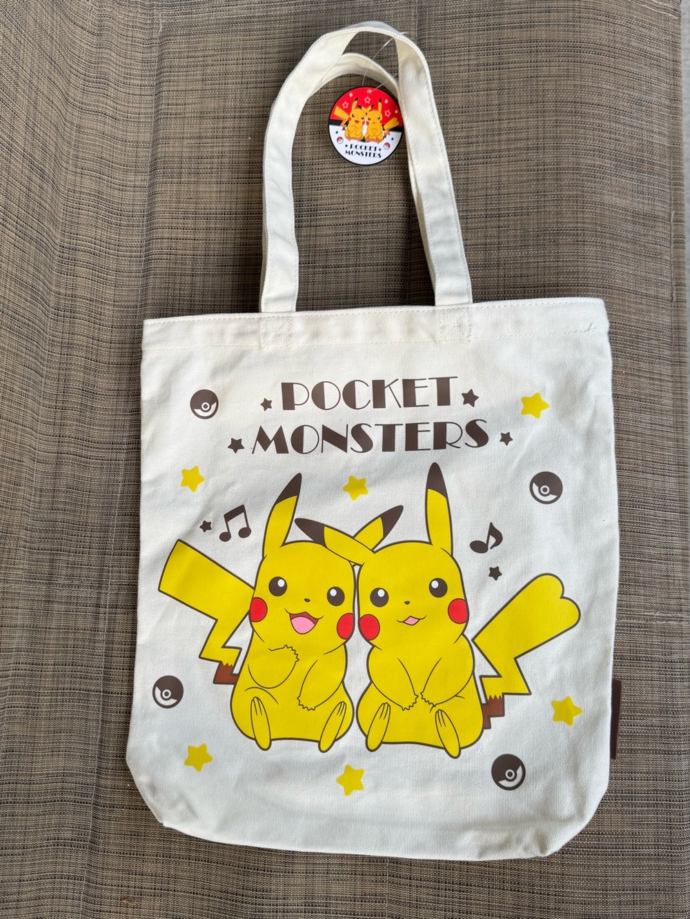 Pocket Monsters Pokemon Pikachu Canvas Tote Bag - Picture 8 of 8